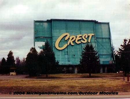 Crest Drive-In Theatre - Crest Screen 1990 Courtesy Darryl Burgess-Outdoor Moovies (newer photo)